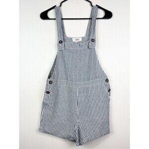 Women's SM Overalls Shorts Linen Blend Striped Boho Cali Girl Coastal Cali 1850